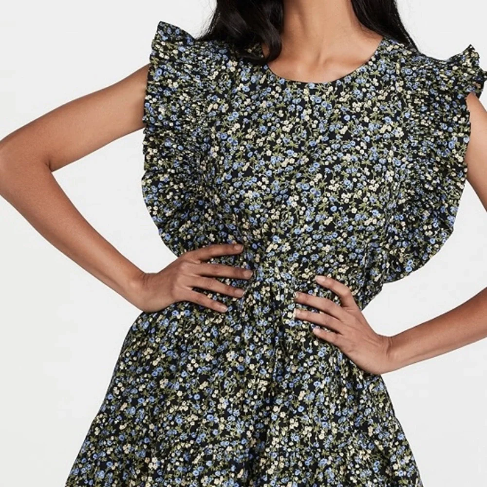 NWT English Factory Floral Ruffled Babydoll Dress | Medium - Picture 2 of 8